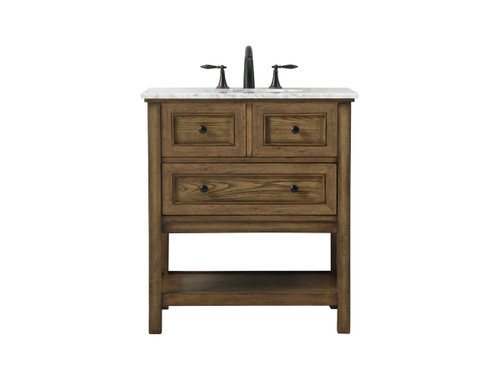 Elegant Decor VF27030DW 30 inch single bathroom vanity in driftwood Elegant Decor VF27030DW 30 inch single bathroom vanity in driftwood