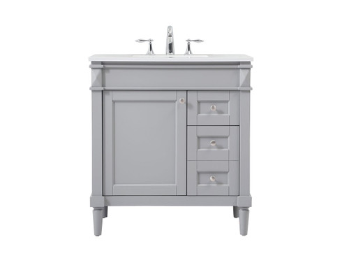 Elegant Decor VF31832GR 32 inch single bathroom vanity in grey Elegant Decor VF31832GR 32 inch single bathroom vanity in grey