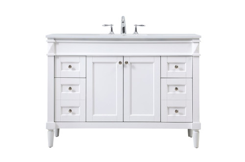Elegant Decor VF31848WH 48 inch single bathroom vanity in white