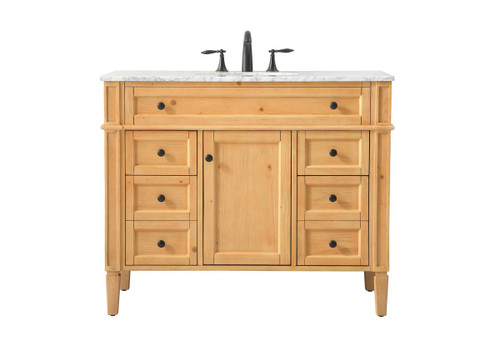 Elegant Decor VF12542NW 42 inch single bathroom vanity in natural wood Elegant Decor VF12542NW 42 inch single bathroom vanity in natural wood