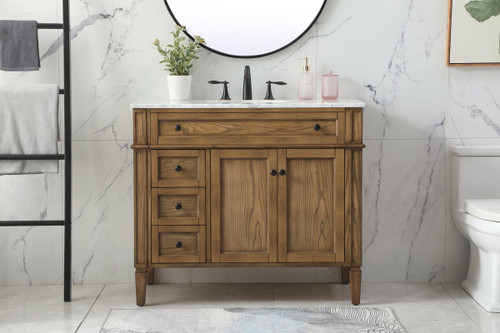 Elegant Decor VF12540DW 40 inch single bathroom vanity in driftwood