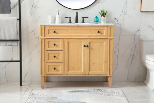 Elegant Decor VF12540NW 40 inch single bathroom vanity in natural wood