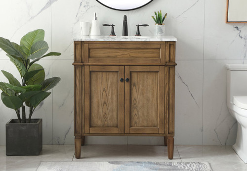 Elegant Decor VF12530DW 30 inch single bathroom vanity in driftwood