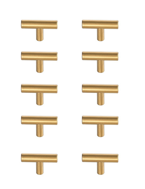 Elegant Decor PL400-1-BR-10PK Quinn Brass T Bar Pull Multipack (set of 10) Elegant Decor PL400-1-BR-10PK Quinn Brass T Bar Pull Multipack (set of 10)