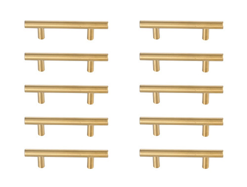Elegant Decor PL400-3-BR-10PK Quinn 3" Center to Center Brass Bar Pull Multipack (set of 10) Elegant Decor PL400-3-BR-10PK Quinn 3" Center to Center Brass Bar Pull Multipack (set of 10)