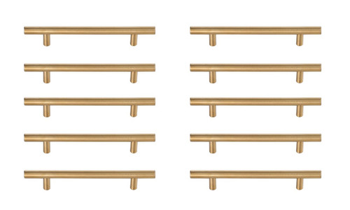 Elegant Decor PL400-5-BR-10PK Quinn 5" Center to Center Brass Bar Pull Multipack (set of 10) Elegant Decor PL400-5-BR-10PK Quinn 5" Center to Center Brass Bar Pull Multipack (set of 10)