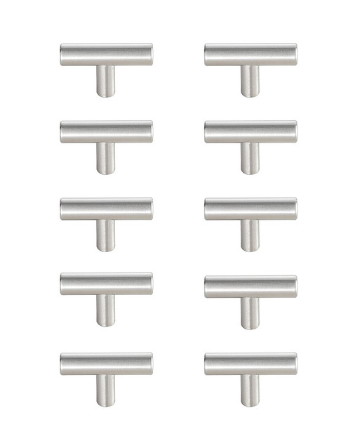 Elegant Decor PL400-1-NK-10PK Quinn Brushed Nickel T Pull Multipack (set of 10) Elegant Decor PL400-1-NK-10PK Quinn Brushed Nickel T Pull Multipack (set of 10)