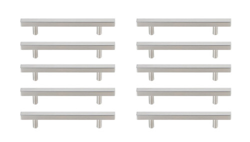 Elegant Decor PL402-5-NK-10PK Dior 5" Center to Center Brushed Nickel Bar Pull Multipack (set of 10)