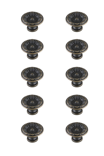 Elegant Decor KB2010-AB-10PK Corio 1.1" Diameter Antique Bronze Mushroom Knob Multipack (Set of 10) Elegant Decor KB2010-AB-10PK Corio 1.1" Diameter Antique Bronze Mushroom Knob Multipack (Set of 10)