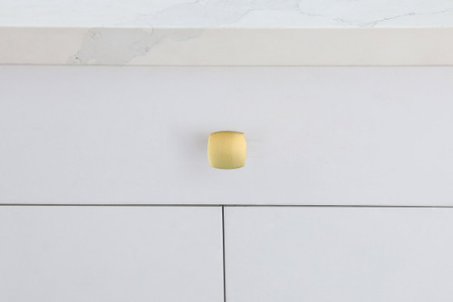 Elegant Decor KB2022-GD-10PK Irvin 1.3" Brushed Gold Square Knob Multipack (Set of 10)