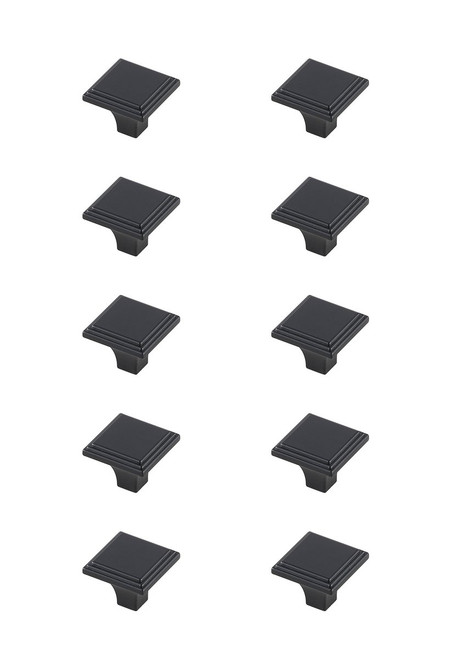 Elegant Decor KB2012-MB-10PK Wilow 1" Matte Black Square Knob Multipack (Set of 10) Elegant Decor KB2012-MB-10PK Wilow 1" Matte Black Square Knob Multipack (Set of 10)
