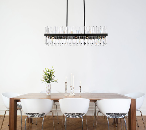 Elegant Lighting 6200G42BK Serephina 42 inch crystal rectangle chandelier light in black Elegant Lighting 6200G42BK Serephina 42 inch crystal rectangle chandelier light in black