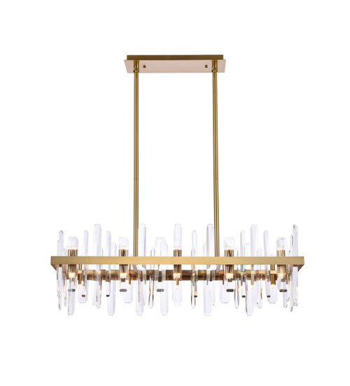 Elegant Lighting 2200G36SG Serena 36 inch crystal rectangle chandelier in satin gold Elegant Lighting 2200G36SG Serena 36 inch crystal rectangle chandelier in satin gold