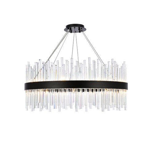 Elegant Lighting 3000D32BK Dallas 32 inch round crystal pendant in black Elegant Lighting 3000D32BK Dallas 32 inch round crystal pendant in black