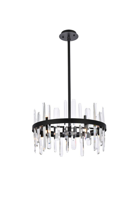Elegant Lighting 2200D20BK Serena 20 inch crystal round pendant in black Elegant Lighting 2200D20BK Serena 20 inch crystal round pendant in black