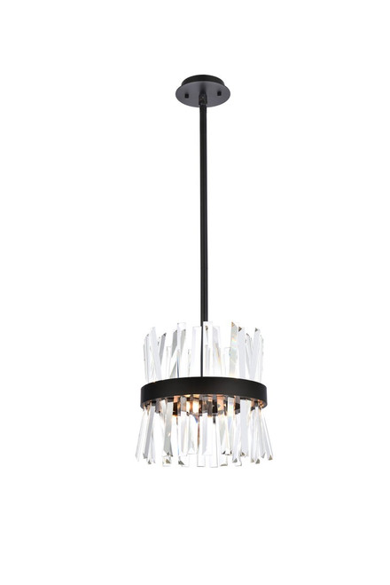 Elegant Lighting 6200D12BK Serephina 12 inch crystal round pendant light in black Elegant Lighting 6200D12BK Serephina 12 inch crystal round pendant light in black