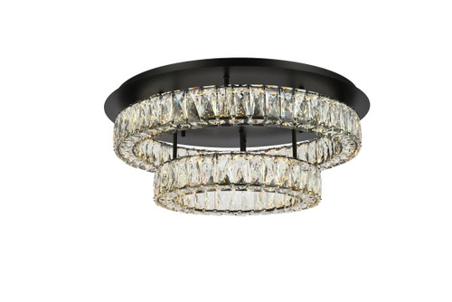 Elegant Lighting 3503F26L2BK Monroe 26 inch LED double flush mount in black Elegant Lighting 3503F26L2BK Monroe 26 inch LED double flush mount in black