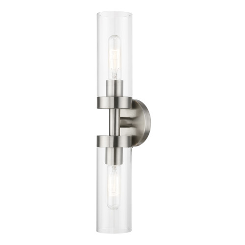 LIVEX LIGHTING 16172-91 2 Light Brushed Nickel ADA Vanity Sconce LIVEX LIGHTING 16172-91 2 Light Brushed Nickel ADA Vanity Sconce