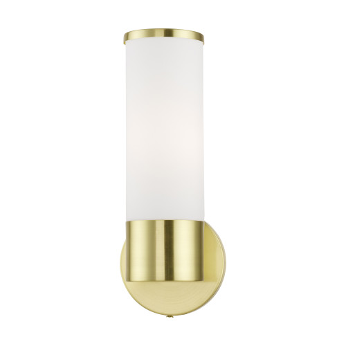 LIVEX LIGHTING 16561-12 1 Light Satin Brass ADA Single Sconce