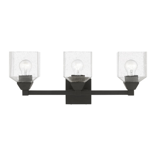 LIVEX LIGHTING 10383-04 3 Light Black Vanity Sconce