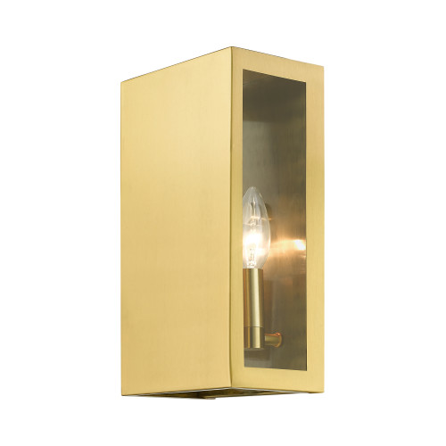 LIVEX LIGHTING 29122-32 2 Light Satin Gold Outdoor ADA Medium Sconce