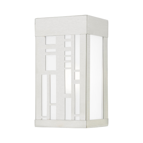 LIVEX LIGHTING 22971-91 1 Light Brushed Nickel Outdoor ADA Small Sconce LIVEX LIGHTING 22971-91 1 Light Brushed Nickel Outdoor ADA Small Sconce