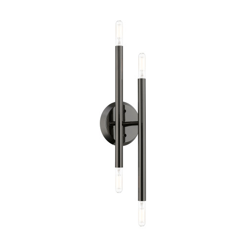LIVEX LIGHTING 46771-46 4 Light Black Chrome ADA Sconce