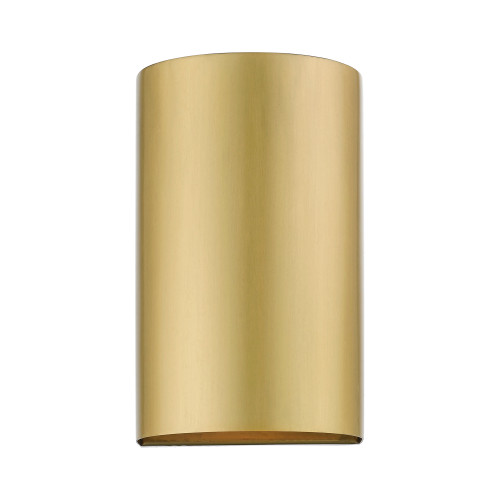 LIVEX LIGHTING 22061-32 1 Light Satin Gold Outdoor / Indoor ADA Small Sconce LIVEX LIGHTING 22061-32 1 Light Satin Gold Outdoor / Indoor ADA Small Sconce