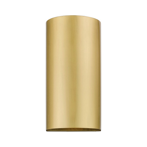 LIVEX LIGHTING 22062-32 1 Light Satin Gold Outdoor / Indoor ADA Medium Sconce