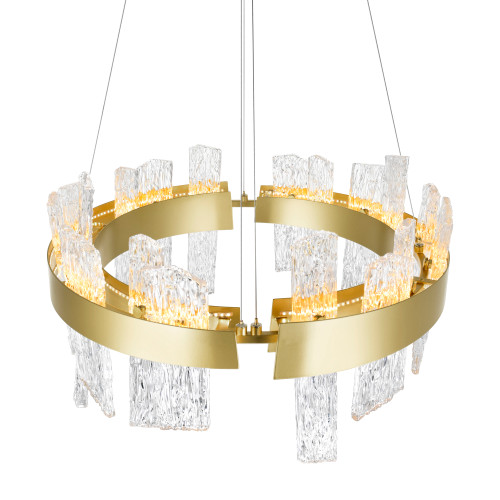 CWI LIGHTING 1246P24-602-A Guadiana 24 in LED Satin Gold Chandelier