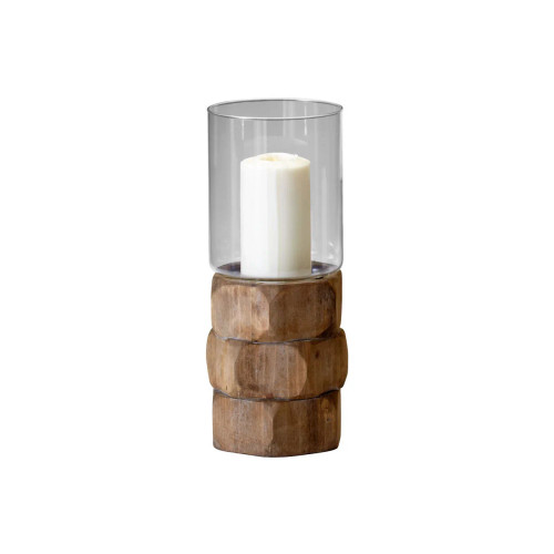 CYAN DESIGN 04740 Medium Hex Nut Candleholder, Natural Wood CYAN DESIGN 04740 Medium Hex Nut Candleholder, Natural Wood