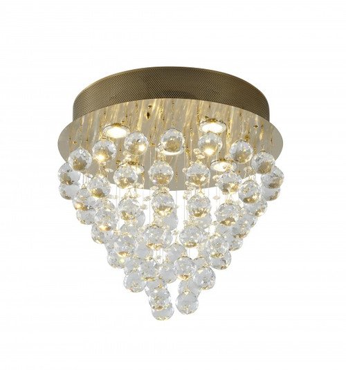 BETHEL INTERNATIONAL LX03SF16G 6-Light Semi Flush Mount, Gold
