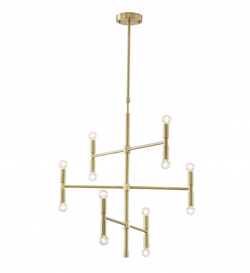 BETHEL INTERNATIONAL DU44GD 6-Light Chandelier, Satin Gold
