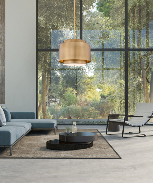 Z-LITE 739P32-RB 4 Light Pendant, Rubbed Brass Z-LITE 739P32-RB 4 Light Pendant, Rubbed Brass