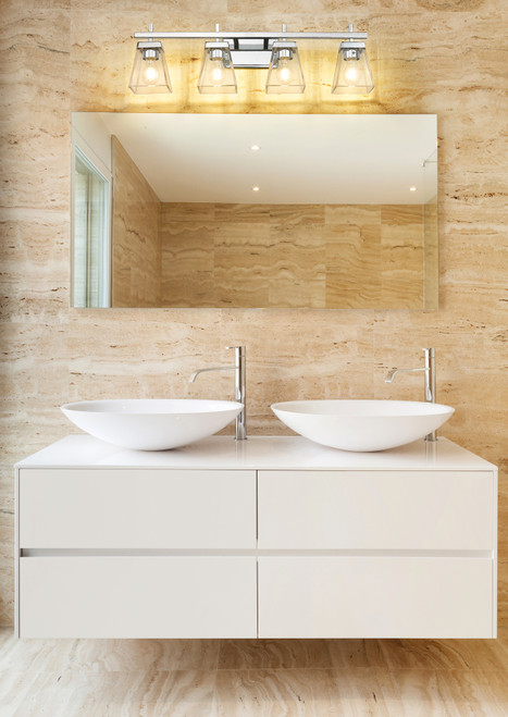 Z-LITE 819-4V-CH 4 Light Vanity, Chrome Z-LITE 819-4V-CH 4 Light Vanity, Chrome