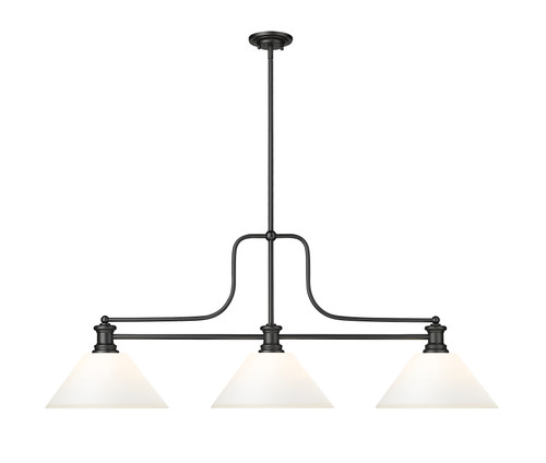 Z-LITE 725-3MB-AMO14 3 Light Billiard, Matte Black Z-LITE 725-3MB-AMO14 3 Light Billiard, Matte Black