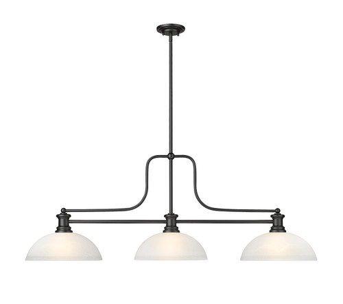 Z-LITE 725-3MB-DWL14 3 Light Billiard, Matte Black Z-LITE 725-3MB-DWL14 3 Light Billiard, Matte Black