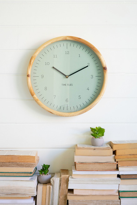 KALALOU CLA1397 Time Flies Wall Clock