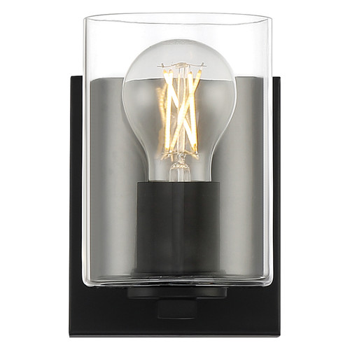ACCESS LIGHTING 62580LEDDLP-MBL/CLR 1-Light 1 Light LED Wall Sconce & Vanity, Matte Black ACCESS LIGHTING 62580LEDDLP-MBL/CLR 1-Light 1 Light LED Wall Sconce & Vanity, Matte Black