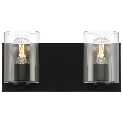 ACCESS LIGHTING 62581LEDDLP-MBL/CLR 2-Light 2 Light LED Vanity, Matte Black ACCESS LIGHTING 62581LEDDLP-MBL/CLR 2-Light 2 Light LED Vanity, Matte Black