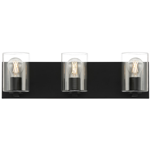 ACCESS LIGHTING 62582LEDDLP-MBL/CLR 3-Light 3 Light LED Vanity, Matte Black ACCESS LIGHTING 62582LEDDLP-MBL/CLR 3-Light 3 Light LED Vanity, Matte Black