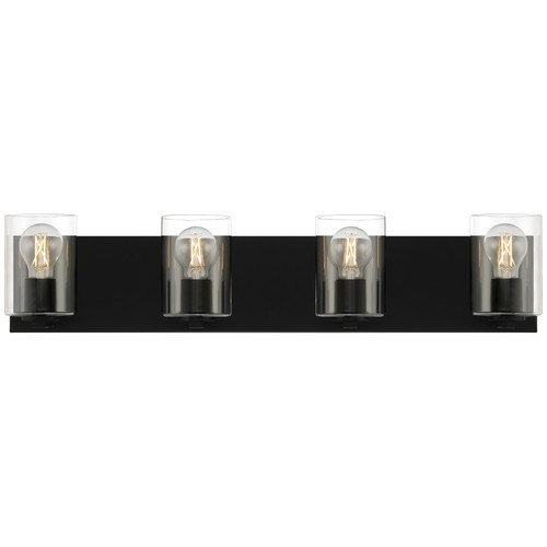 ACCESS LIGHTING 62583LEDDLP-MBL/CLR 4-Light 4 Light LED Vanity, Matte Black ACCESS LIGHTING 62583LEDDLP-MBL/CLR 4-Light 4 Light LED Vanity, Matte Black