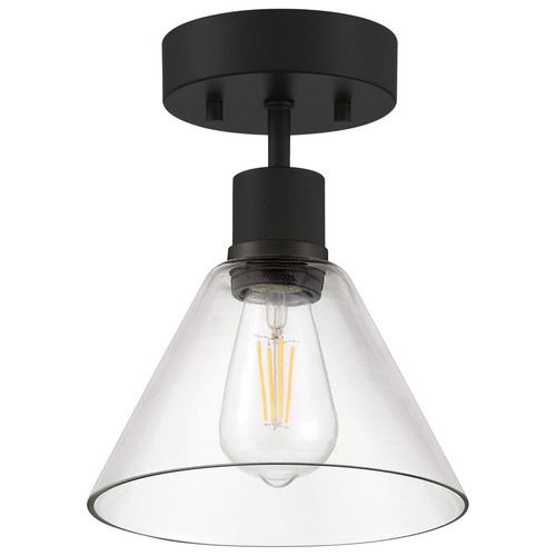 ACCESS LIGHTING 63146LEDDLP-MBL/CLR 1-Light Martini LED Semi-Flush, Matte Black ACCESS LIGHTING 63146LEDDLP-MBL/CLR 1-Light Martini LED Semi-Flush, Matte Black