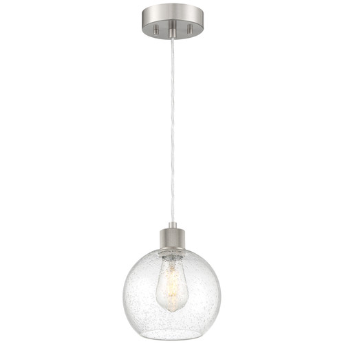 ACCESS LIGHTING 63142LEDDLP-BS/SDG 1-Light Burgundy LED Pendant, Brushed Steel ACCESS LIGHTING 63142LEDDLP-BS/SDG 1-Light Burgundy LED Pendant, Brushed Steel