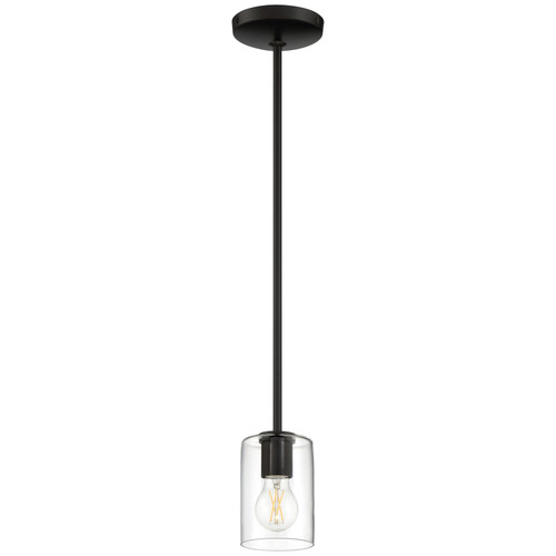 ACCESS LIGHTING 62585LEDDLP-MBL/CLR 1-Light LED Pendant, Matte Black ACCESS LIGHTING 62585LEDDLP-MBL/CLR 1-Light LED Pendant, Matte Black
