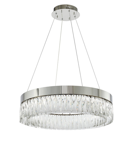 BETHEL INTERNATIONAL FT94C24CH-1 1-Light LED Chandelier, Chrome