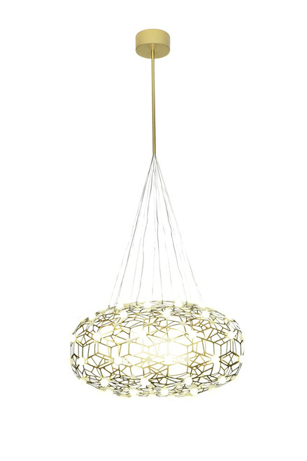 BETHEL INTERNATIONAL DLS01C31G 98-Light LED Chandelier, Gold