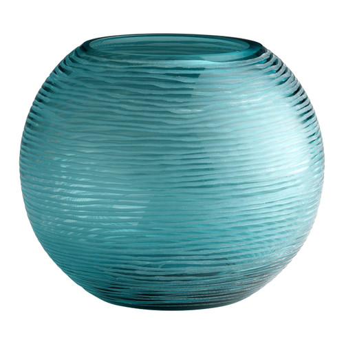 CYAN DESIGN 04361 Large Round Libra Vase, Aqua