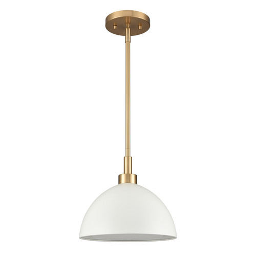 ELK HOME 52314/2 Pelham 10'' Wide 2-Light Pendant - Satin Brass with Matte White