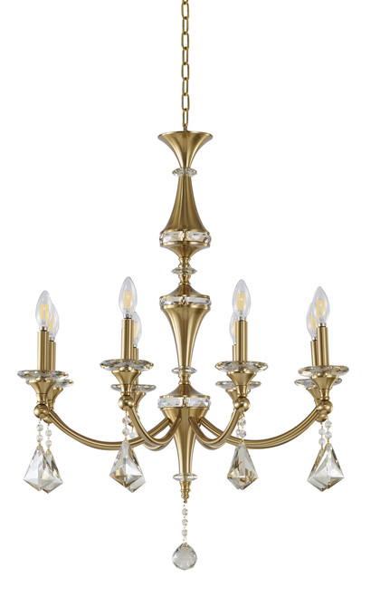 BETHEL INTERNATIONAL LA43C27BR 8-Light Chandelier, Chrome